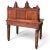 This Antique French Burr Walnut & Mahogany Carved Wood Writing Desk exudes vintage charm with its rich brown color and...