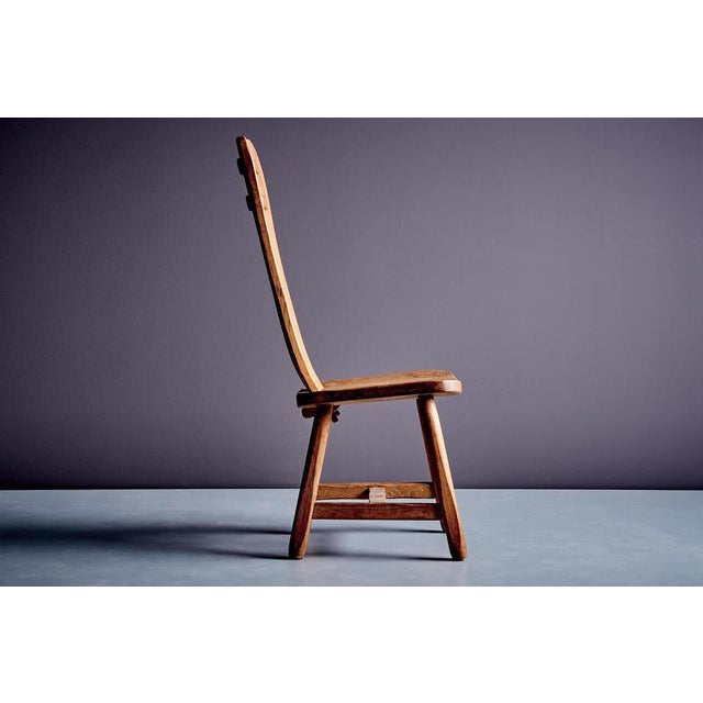 Brutalist Oak Dining Table and Chairs, 1970s, Set of 6 For Sale - Image 16 of 18