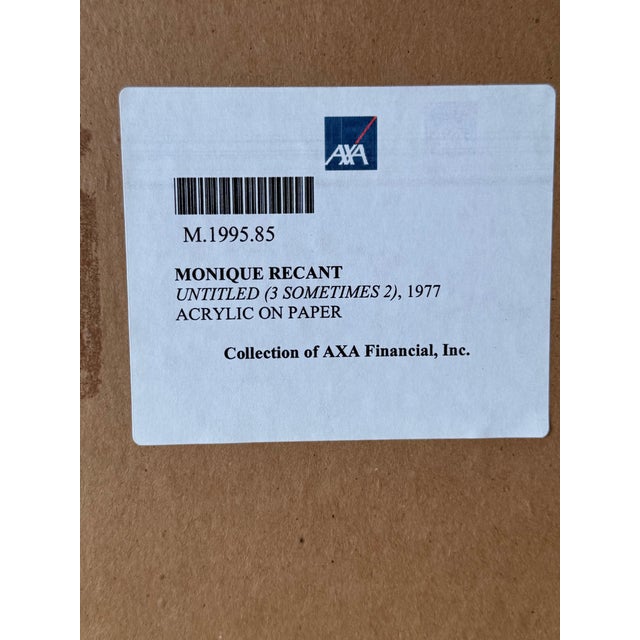 1970s 1970s Monique Recant, “3 Somtimes 2” - Axa Financial Corporate Collection For Sale - Image 5 of 5