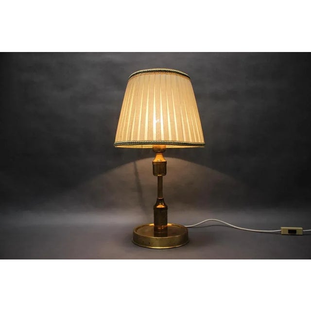 Goldenrod Mid-Century Modern Brass Table Lamp, Germany, 1960s For Sale - Image 8 of 13