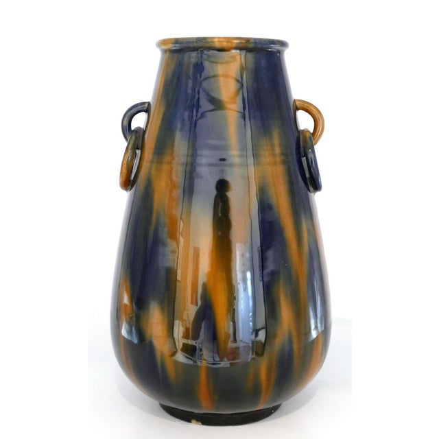 Vintage Vase with Rings from Denby Pottery For Sale - Image 3 of 5