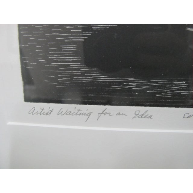 The American School George Johanson Signed Framed Limited Edition Print Artist Waiting for an Idea For Sale - Image 3 of 8