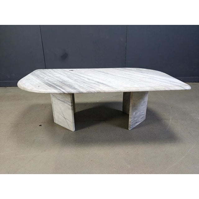 Vintage White Marble Coffee Table, 1970s For Sale - Image 9 of 12
