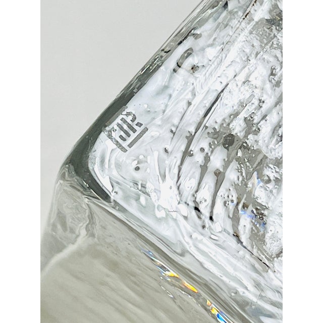 Op Art Ice Glass Vase attributed to Claus Josef Riedel, Austria, 1970s For Sale - Image 18 of 18
