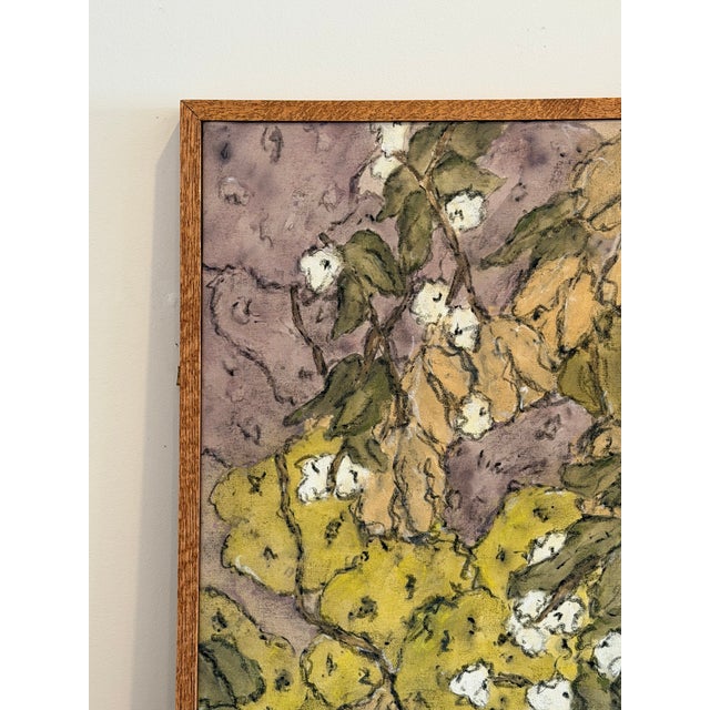 Contemporary Verdant Framework (Ochre Field) — Contemporary Abstract Botanical Painting For Sale - Image 3 of 3