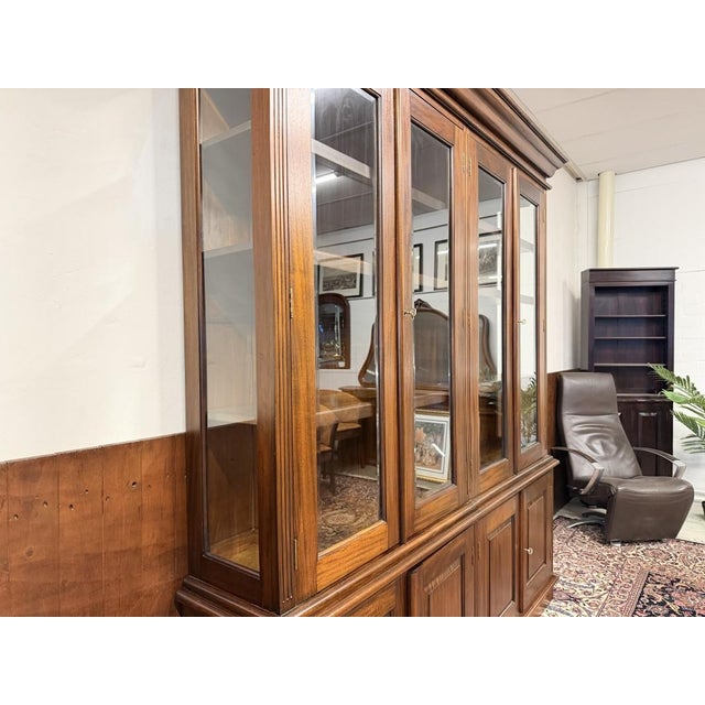 Metal English Mahogany Display Bookcase For Sale - Image 7 of 18