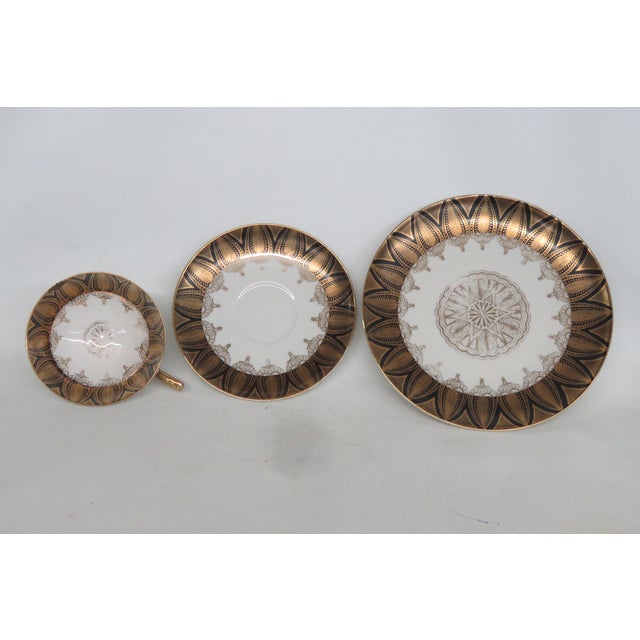 Mid 20th Century 1950s HMS Royal Hanover Germany Bavaria Cup Saucer Dessert Plate 3pc For Sale - Image 5 of 18