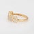 Diamond Teardrop Ring 14k Yellow Gold Pavé Statement Band Stacking Jewelry, Size 6.75 For Sale - Image 4 of 7