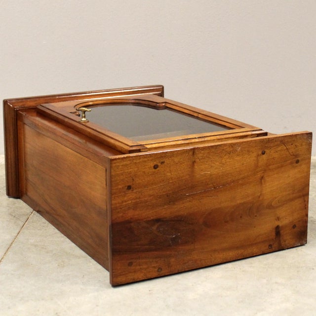 Antique Walnut Wall Display Cabinet For Sale - Image 4 of 8