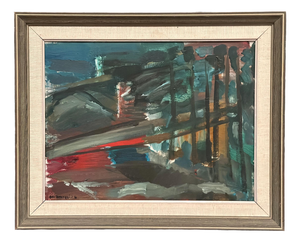 Olle Zetterqvist, Abstract Landscape, 1960, Oil on Canvas, Framed