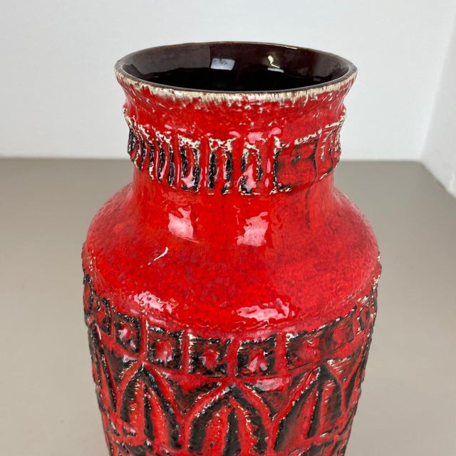 Large Fat Lava Pottery Vase from Bay Ceramics, 1970s For Sale - Image 9 of 18