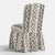 Ruffle Camel Back Dining Chair in Linny Ikat Brown For Sale In Chicago - Image 6 of 7