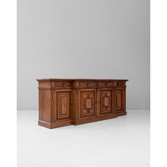 19th Century English Renaissance Revival Wooden Buffet in Original Patina For Sale - Image 4 of 18