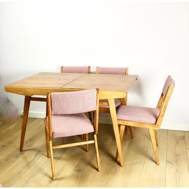 Vintage Pink Bouclé Chairs, 1975, Set of 6 For Sale - Image 16 of 18