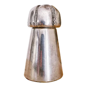 Antique Silver Plated French Champagne Cork Pepper Mill