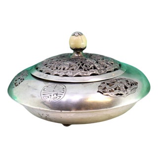 Silver Box in the Shape of Flying Saucer For Sale