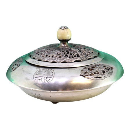 Silver Box in the Shape of Flying Saucer For Sale