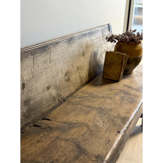 18th C. Spanish Catalan Bench For Sale - Image 10 of 13