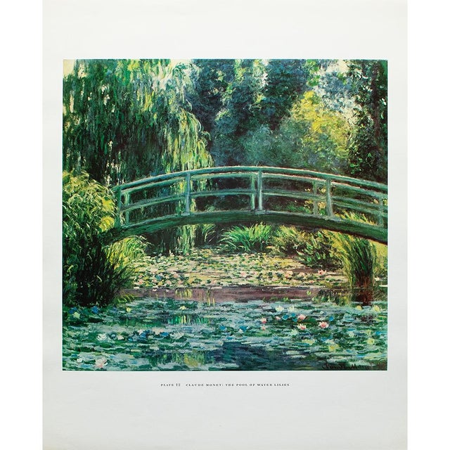 Paper 1950s After Claude Monet "The Pool of Water Lilies", First Edition Swiss Full-Color Print For Sale - Image 7 of 9