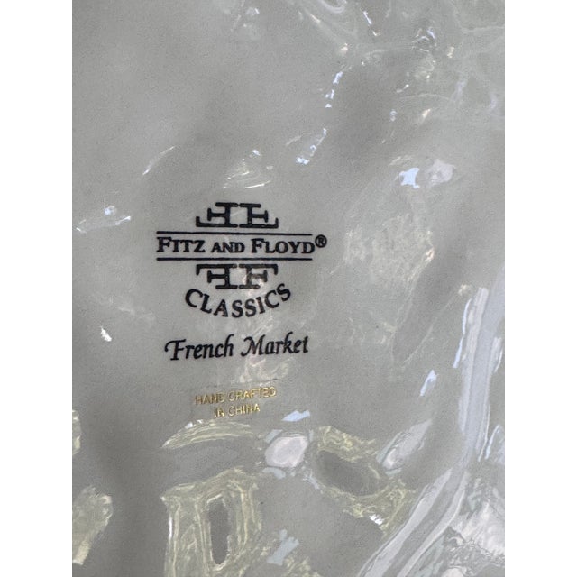 Fitz and Floyd Vintage Fitz and Floyd Majolica Style Large French Garden Platter For Sale - Image 4 of 12