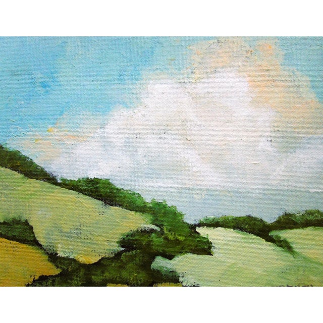 Contemporary Ojai Hills Lynne French California Landscape 8x8 O/C For Sale - Image 3 of 4