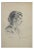Mino Maccari, Portrait of Woman, Original Drawing, Mid 20th-Century For Sale