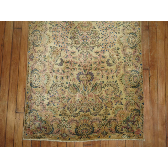 Early 20th Century Early 20th Century Traditional Floral Persian Kirman Runner For Sale - Image 5 of 6