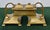 Bronze Antique Art Nouveau Bronze Dbl. Inkwell and Porcelain Inserts For Sale - Image 8 of 16