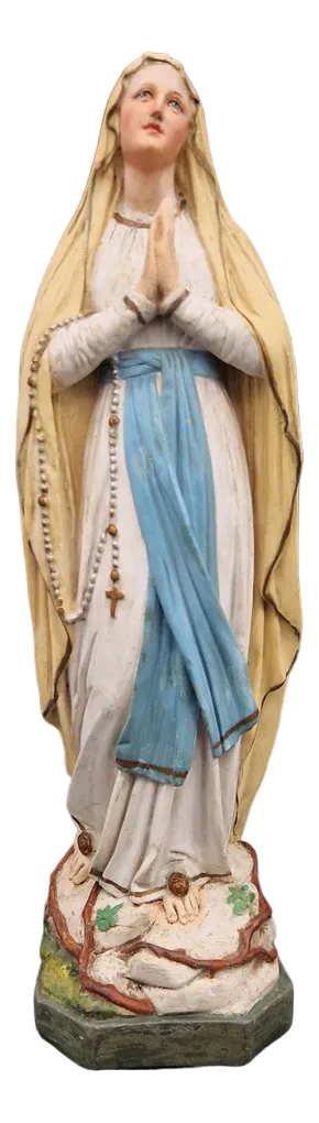 Polychrome Statuette of the Virgin Mary, 1880