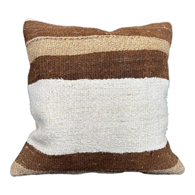 Turkish Hemp Pillow Cushion Natural Beige Brown Cushion Cover 20x20 For Sale
