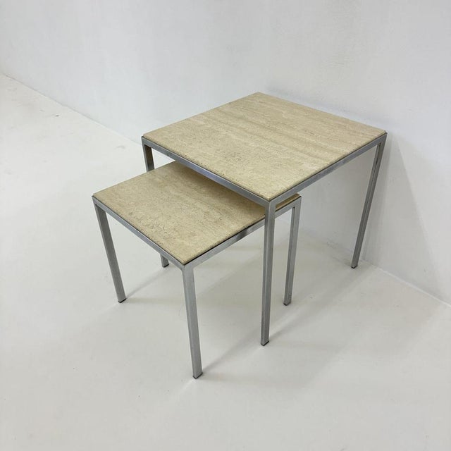 Travertine Side Tables, 1970s, Set of 2 For Sale - Image 11 of 15