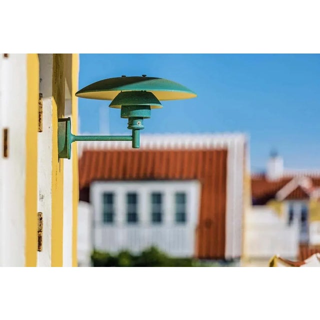 Large Poul Henningsen 'Ph Wall' Outdoor Sconce for Louis Poulsen in Raw Copper For Sale In Los Angeles - Image 6 of 11
