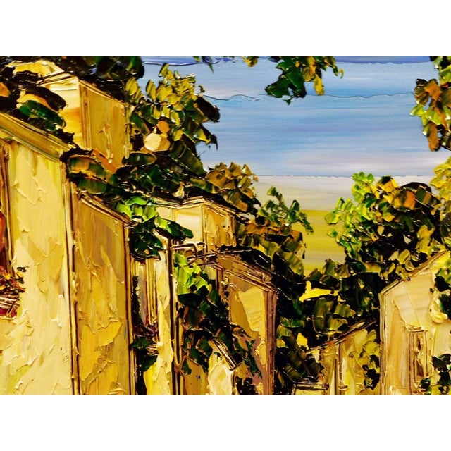 Maya Eventov Untitled Oil Canvas With Beautiful Custom Frame Me040908-03 For Sale - Image 4 of 9