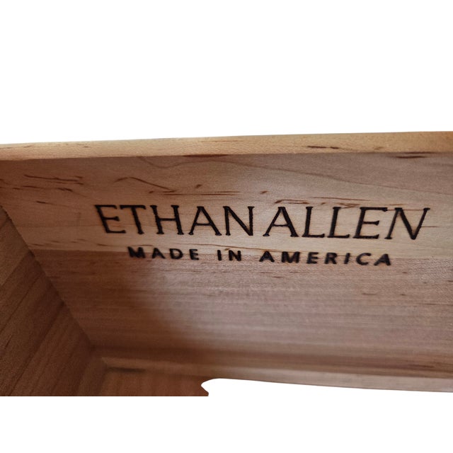 1990s Ethan Allen Legacy Maple 9 Drawer Triple Dresser French Country Chest Sideboard For Sale - Image 9 of 18
