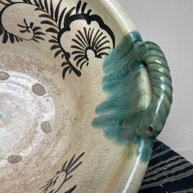 Antique Japanese Ceramic Seto Oribe Bowl, 1900s For Sale - Image 17 of 18