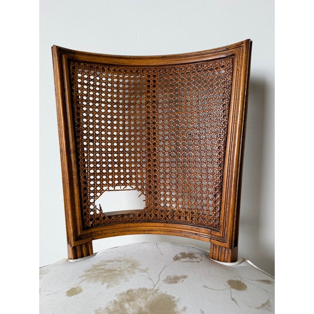 Brown Vintage French Louis XVI Style Cane Back Dining Chairs – A Pair For Sale - Image 8 of 12