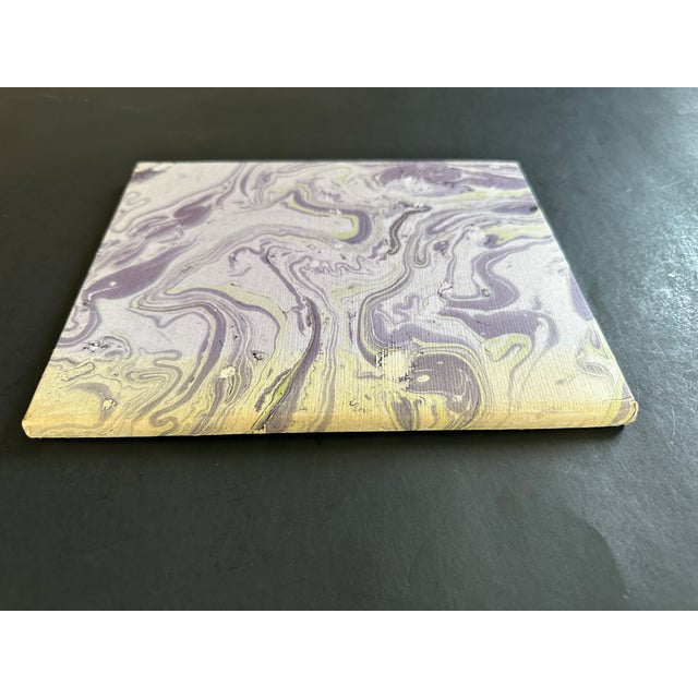 Handmade Marbled Paper Notebook For Sale - Image 4 of 12