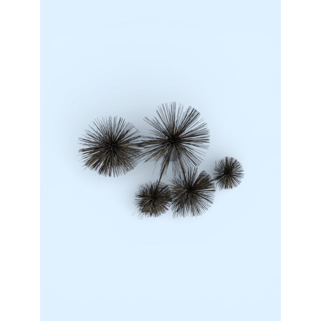Metal 1970s Curtis Jere Brass Sea Urchin / Pom Pom Wall Sculpture For Sale - Image 7 of 12