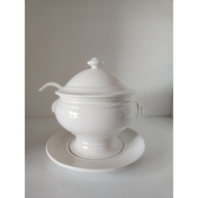 Classic and timeless, this vintage California pottery soup tureen brings understated elegance to the table. Nearly 80...