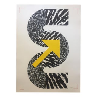 Kumi Sugai , S (Yellow arrow), 1990, Lithograph For Sale