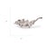 Metal Calathea Leaf Polished Silver Sculpture- Small For Sale - Image 7 of 9