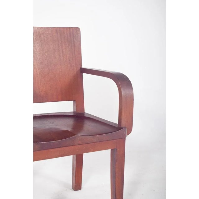 Portuguese Mahogany Desk Armchair, 1920s For Sale - Image 4 of 11