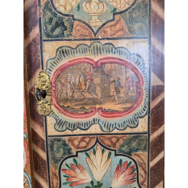 Wood 18th Century Florianer Painted Folk Cupboard, Upper Austria For Sale - Image 7 of 10
