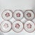 Set of 6 "Annecy" dinner plates, KG Lunéville, 20th century Red pattern Dimensions: Diameter: 23 cm Height: 3 cm Good...