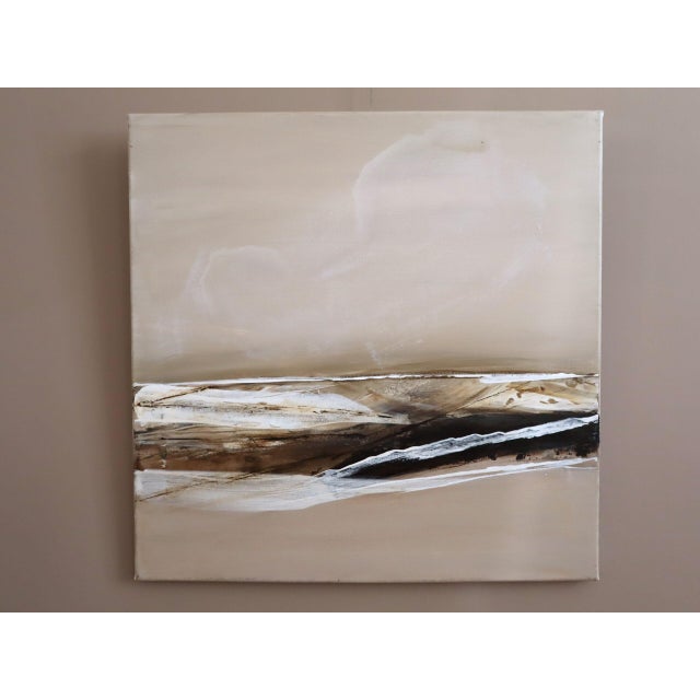 DRIFT OF LIGHT Size: 19.7 x 19.7 inches Oil on canvas An atmospheric contemporary abstract painting distils the essence of...