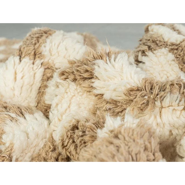 Coffee Check Berber Rug For Sale - Image 6 of 10