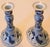 1990s Vintage Blue Danube Blue Onion Candlesticks Holders Japan -Set of 2 For Sale - Image 5 of 5