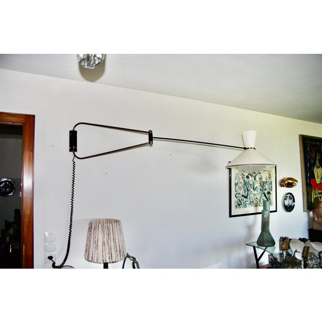 Large Double-Arm Wall Sconce by Robert Mathieu, France, 1950 For Sale - Image 13 of 13
