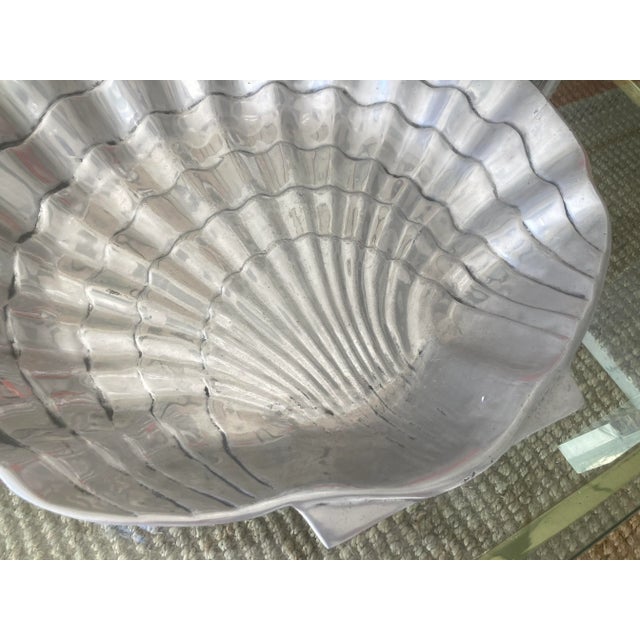1980s Arthur Court Style Large Shell Bowl -1 For Sale - Image 5 of 11