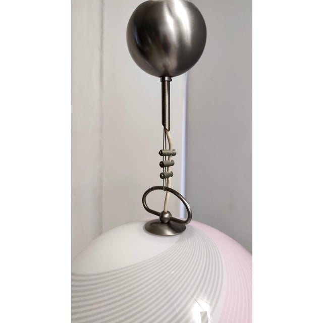 Glass Vintage Bell-Shaped Murano Glass Pendant attributed to Lino Tagliapietra for La Murrina, 1970s For Sale - Image 7 of 11